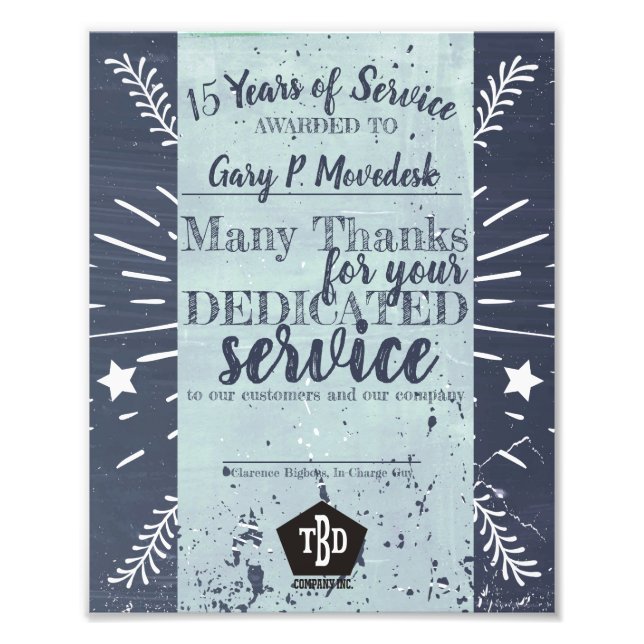 Foto Premio universal por el aniversario de los emplead (Frente)