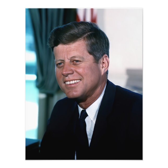 Foto Presidente de la Oficina Oval John Jack F. Kennedy (Frente)