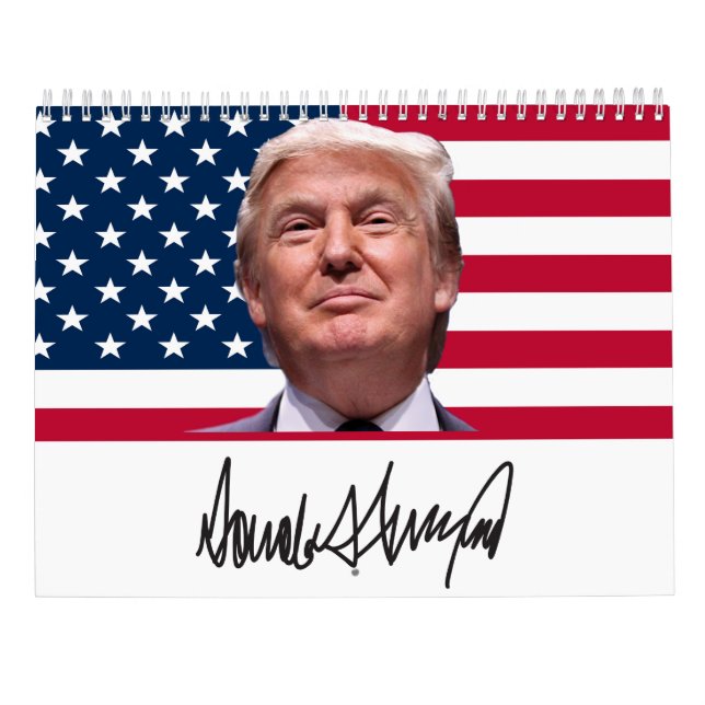 Foto presidente Donald J Trump Calendario (Reverso)