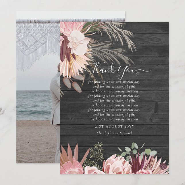 Foto PRESUPUESTARIA Gracias Boda de Grasa Card Pam (Anverso / Reverso)