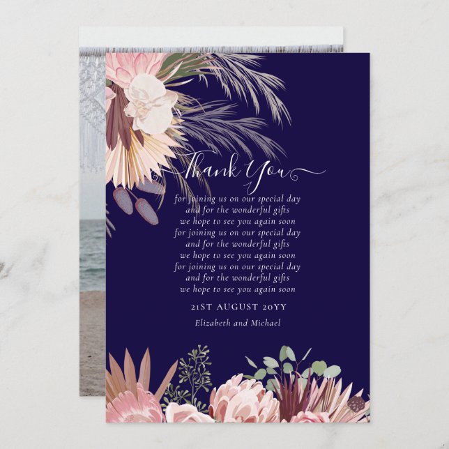 Foto PRESUPUESTARIA Gracias Boda de Grasa Card Pam (Anverso / Reverso)