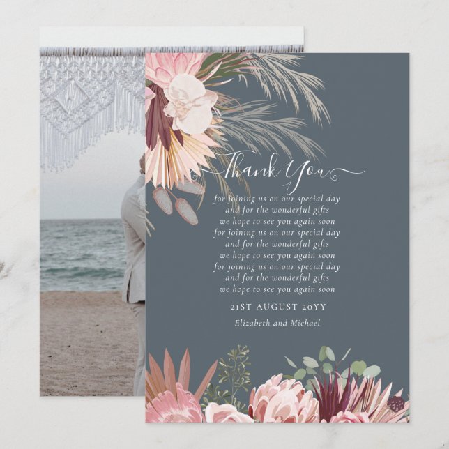 Foto PRESUPUESTARIA Gracias Boda de Grasa Card Pam (Anverso / Reverso)