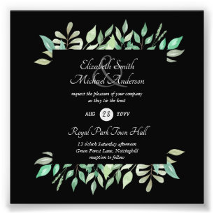 Foto Presupuesto de Invitación de Boda de Greenery Mode