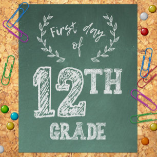 Foto Primer día de la escuela, primer día de 12º curso,