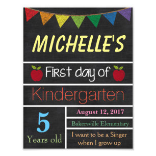 Foto Primer día de Rótulo de la escuela, Rótulo de la