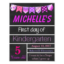 Primer día de Rótulo escolar, Rótulo de Chalkboard