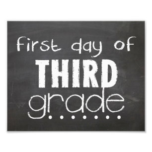 Foto Primer día del Rótulo de 3er grado Chalkboard