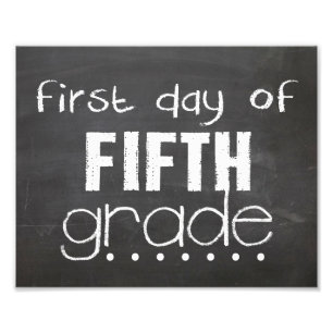Foto Primer día del Rótulo de 5º grado Chalkboard