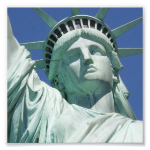 Foto Primer plano del busto de la Estatua de la Liberta
