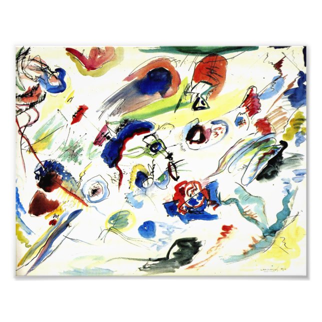 Foto Primera acuarela abstracta de Wassily Kandinsky (Frente)