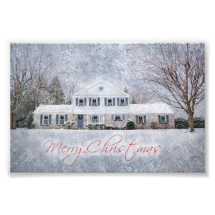 Foto Primitive Winter Snow Country Rustic Open House