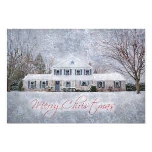 Foto Primitive Winter Snow Country Rustic Open House