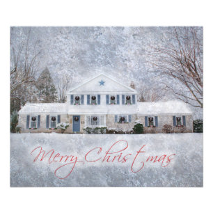 Foto Primitive Winter Snow Country Rustic Open House