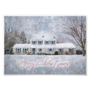 Foto Primitive Winter Snow Country Rustic Open House