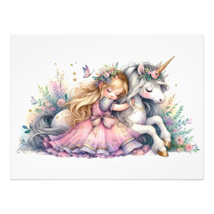 Foto Princesa Unicornio Pastel Cuento de Hadas Fantasía