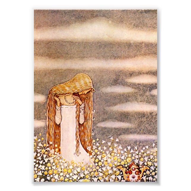 Foto “Princess Tuvstarr” John Bauer Acuarela (Frente)