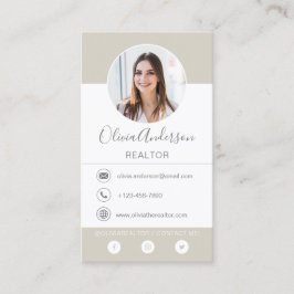 Foto profesional Tarjeta de presentación Beige Ter