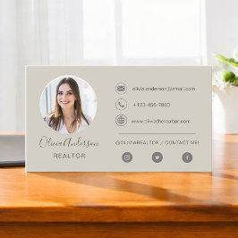 Foto profesional Tarjeta de visita Terracotta Tan