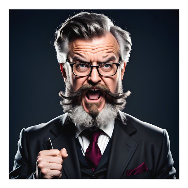 Foto Profesor loco de barba (Frente)