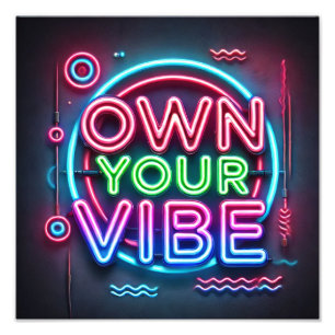 Foto Propietario de su Vibe - Poster Motivador Neon