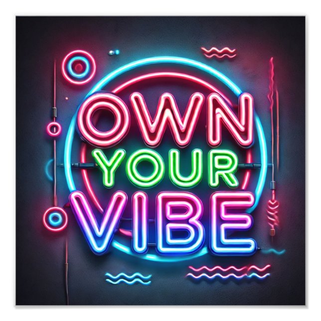 Foto Propietario de su Vibe - Poster Motivador Neon (Frente)