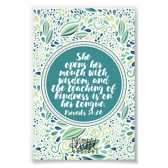 Foto Proverbios 31:26 Enseñanza de la Escritura de Amab (Frente)