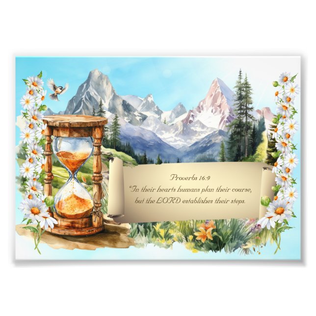 Foto Proverbios Arte Imprimir Alpes Daisies Hourglass 5 (Frente)
