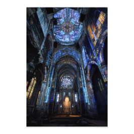 Foto Proyección de Luz de Vidrio Emplomado en Catedral