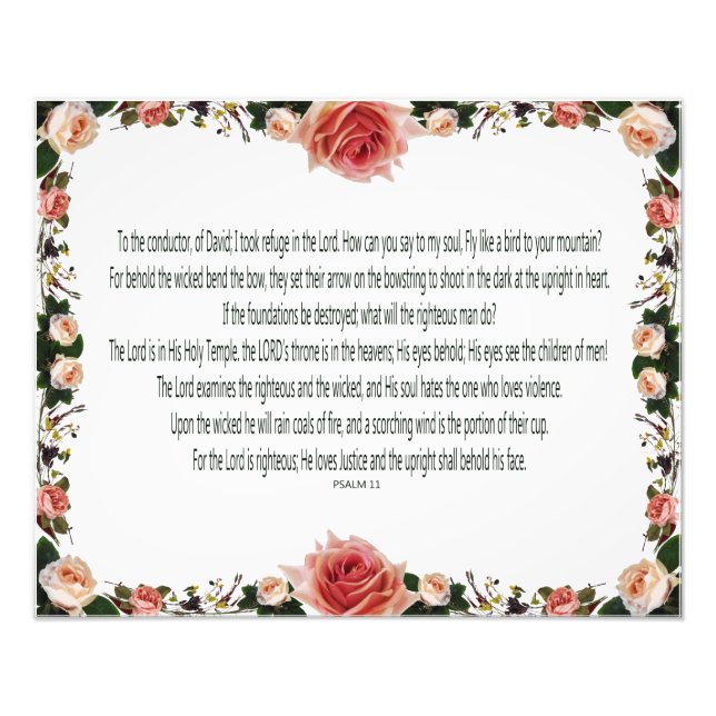 Foto PSALM-11, ver los hijos de los hombres, floral ros (Frente)