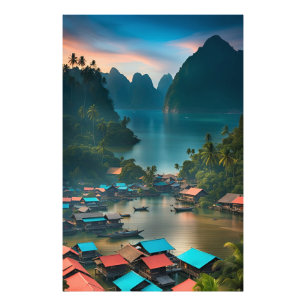 Foto Pueblo de pescadores indonesio