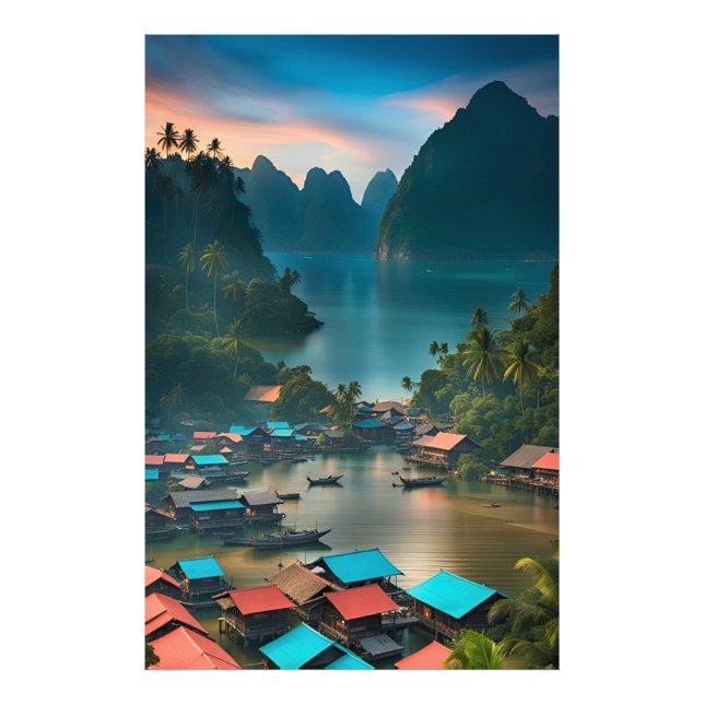 Foto Pueblo de pescadores indonesio (Frente)