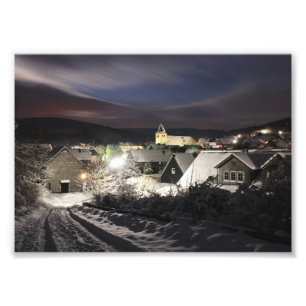 Foto pueblo en el invierno