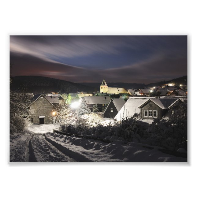 Foto pueblo en el invierno (Frente)