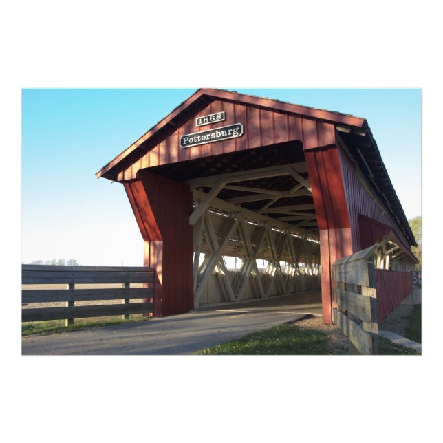 Foto Puente cubierto de Pottersburg, Ohio (Frente)