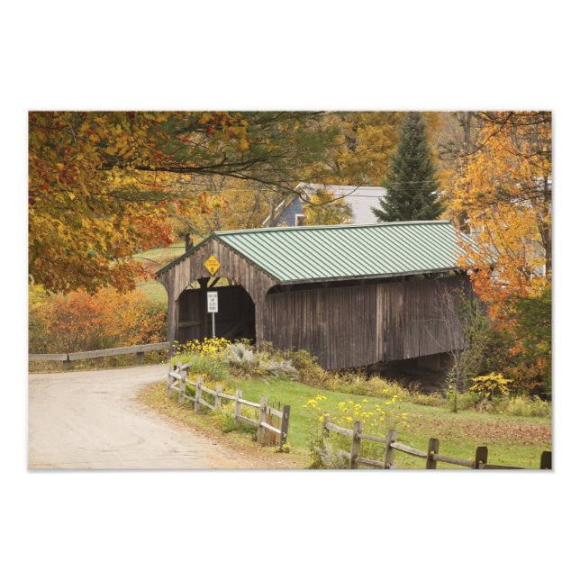 Foto Puente cubierto, Vermont, EE. UU. (Frente)