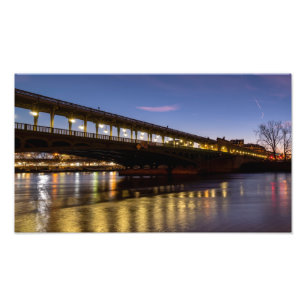 Foto puente de Bir-Hakeim al amanecer en invierno - Par