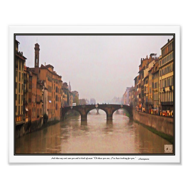 Foto Puente de Florencia con cita de amor (Frente)