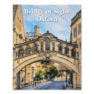 Foto Puente de suspiros en boceto de lápiz de Oxford