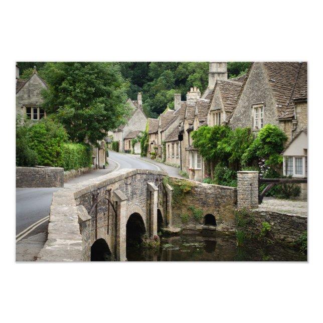 Foto Puente en Castle Combe, impresión del Reino Unido (Frente)