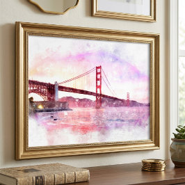 Foto Puente Golden Gate al atardecer Pastel en San Fran