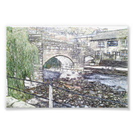 Foto Puente histórico para caballos de carga en Hebden 