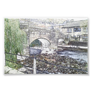 Foto Puente histórico para caballos de carga en Hebden 