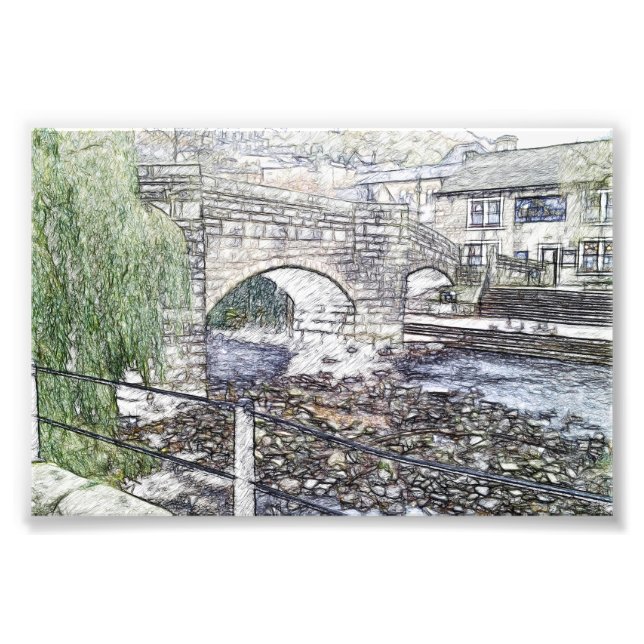 Foto Puente histórico para caballos de carga en Hebden  (Frente)