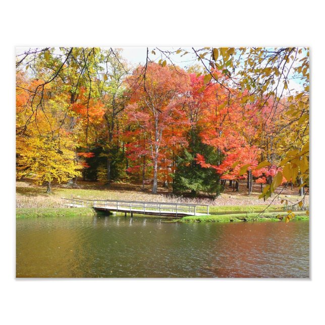 Foto Puente Seven Springs Fall III Paisaje de Otoño (Frente)