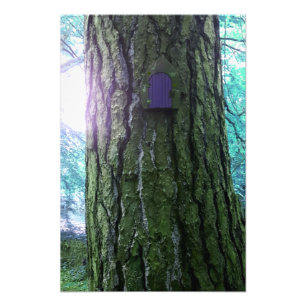 Foto Puerta de hadas en Poster de árbol