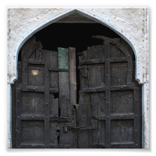 Foto Puerta de madera carbonizada