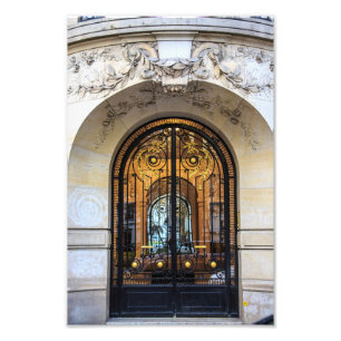 Foto Puerta de París: hierro negro y oro y vidrio -