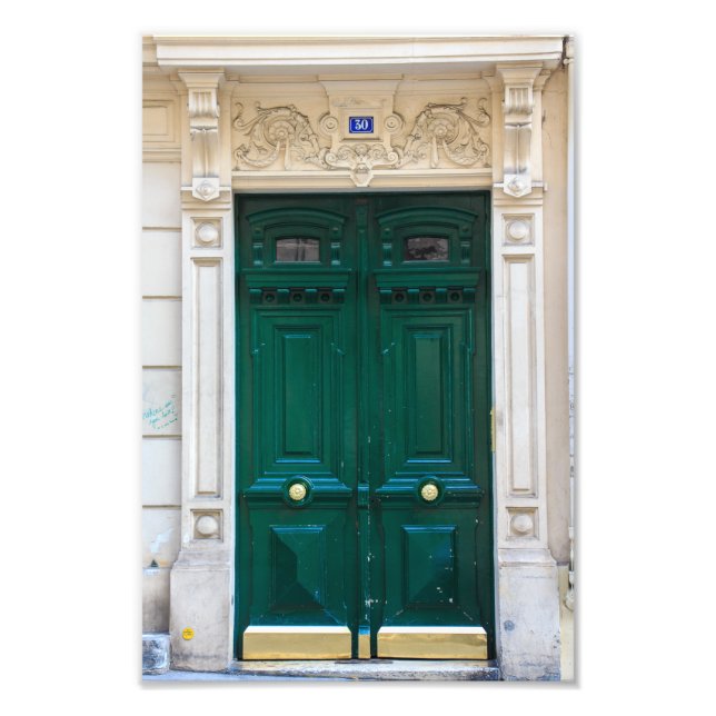 Foto Puerta de París Número Verde Oscuro 30 - (Frente)