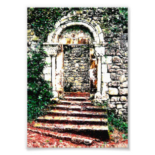 Foto Puerta de roca y escaleras en el Castillo Morisco