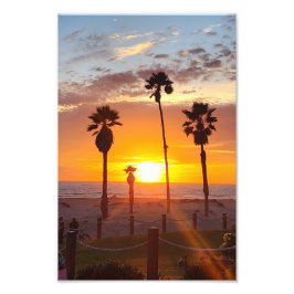 Foto Puesta de sol en la playa de vacaciones